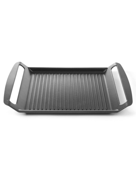 Grilio plokštė su grioveliais indukcinėms viryklėms TEFLON 39x26cm - HENDI 629130
