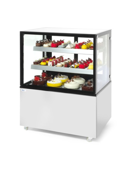 Šaldoma konditerijos vitrina su 2 lentynomis LED 410L mobilusis Šaldoma konditerijos vitrina su 2 lentynomis LED 410L mobilusis