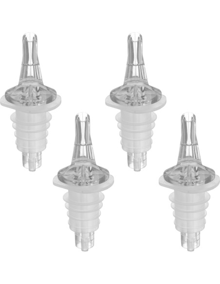 Išpylimo čiaupo dozatorius buteliams - skaidrus 4 vnt.