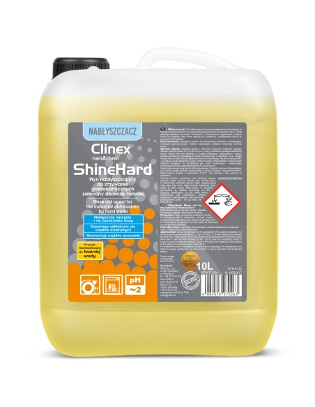 Skalavimo priemonė skalavimo priemonė kieto vandens indaplovėms CLINEX ShineHard 10L Skalavimo priemonė skalavimo priemonė kieto vandens indaplovėms CLINEX ShineHard 10L