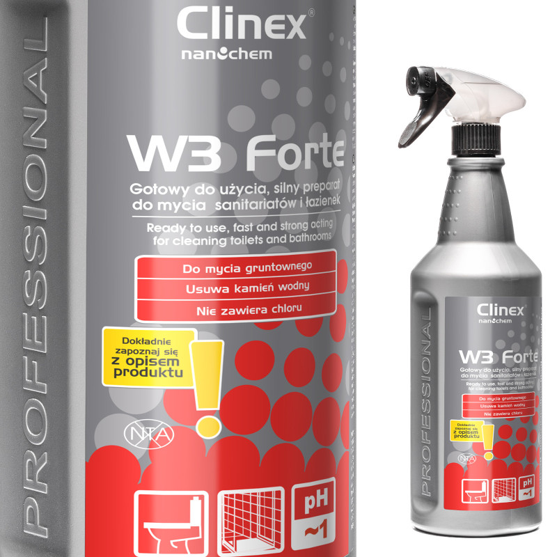 CLINEX W3 Forte 1L unitazo valiklis pašalina šlapimo kvapus CLINEX W3 Forte 1L unitazo valiklis pašalina šlapimo kvapus