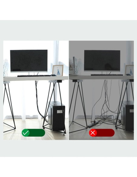 Kabelių tvarkyklė Velcro juosta Velcro 1m juoda Kabelių tvarkyklė Velcro juosta Velcro 1m juoda