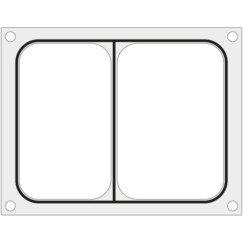 Formos matrica Hendi suvirinimo aparatui dviejų dalių padėklui 227x178 mm - Hendi 805596 Formos matrica Hendi suvirinimo aparatui dviejų dalių padėklui 227x178 mm - Hendi 805596