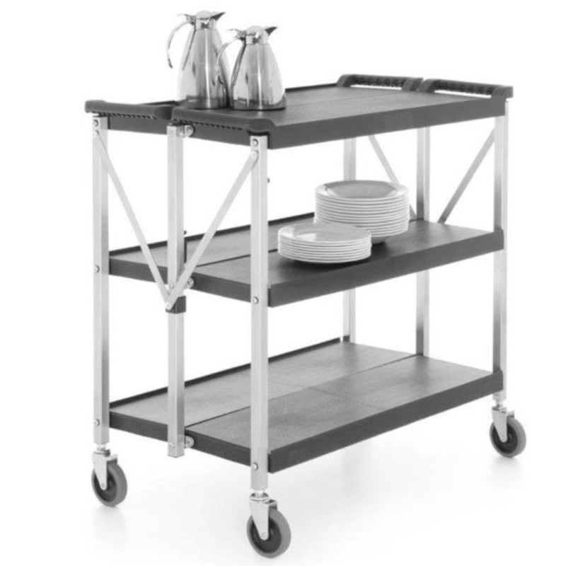 Mobilus gastronominis transportavimo vežimėlis su 3 lentynomis iki 90 kg - Hendi 810231