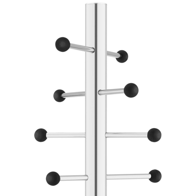 Drabužių kabykla striukėms, laisvai pastatoma, apvalus pagrindas, aukštis 183 cm - 8 pakabos
