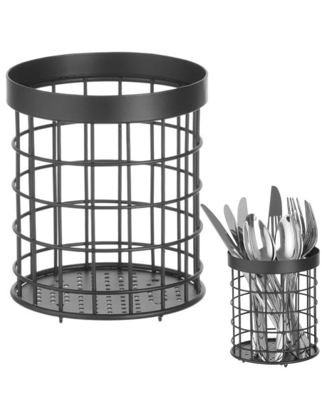 Stalo įrankių krepšelis apvalus juodas sk. 120 mm – Hendi 427033