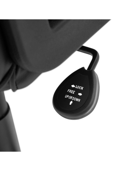 Reguliuojama pasukama biuro kėdė fotelis EKO ODA iki 100 kg JUODA