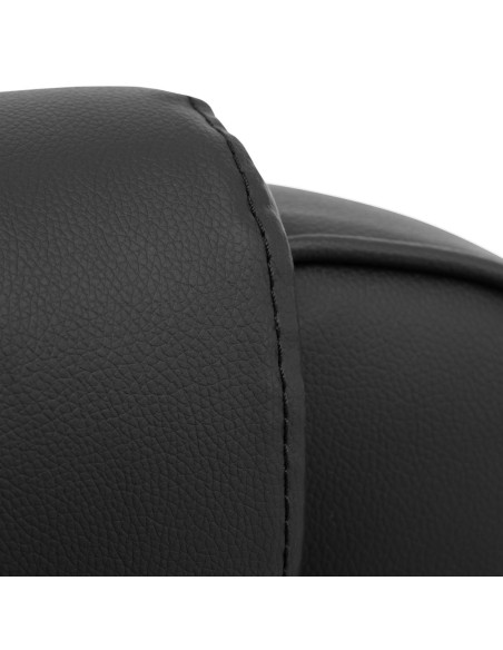 Reguliuojama pasukama biuro kėdė fotelis EKO ODA iki 100 kg JUODA