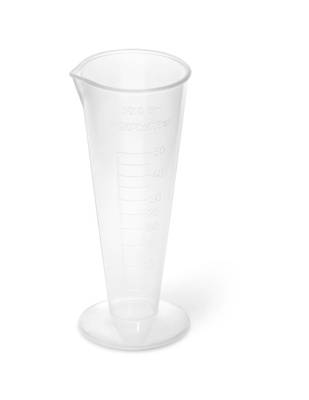 Plastikinė laboratorinė stiklinė su padalomis 50 ml - 10 vnt. Plastikinė laboratorinė stiklinė su padalomis 50 ml - 10 vnt.