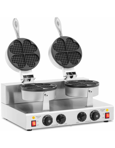 Vaflinė širdelės formos dviguba dia. 2 x 180 mm 2 x 1000 W Vaflinė širdelės formos dviguba dia. 2 x 180 mm 2 x 1000 W
