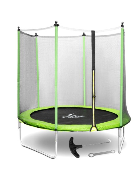 Sodo batutas su tinkleliu ir dangteliu spyruoklėms sk. 244 cm iki 80 kg juodai žaliai