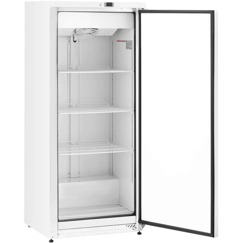 Plieninis gastronominis šaldytuvas su 4 lentynomis 590 l 228 W - baltas