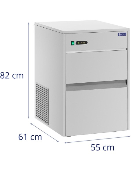Baro ledo aparatas Ledo kubelių aparatas 50kg/dieną 13kg 350W Baro ledo aparatas Ledo kubelių aparatas 50kg/dieną 13kg 350W