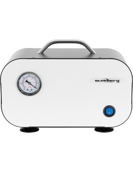 Laboratorinis vakuuminis siurblys su manometru be alyvos 30 l/min 50 W Laboratorinis vakuuminis siurblys su manometru be alyvos 30 l/min 50 W