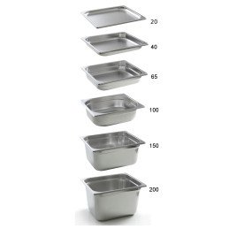 Kitchen Line GN 1/3 plieninis konteineris, aukštis 20 mm - Hendi 806401
