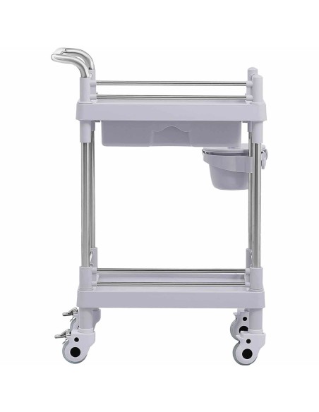 Kosmetinių procedūrų laboratorinis vežimėlis 2 lentynos 1 stalčius 61 x 56 x 91 cm 20 kg Kosmetinių procedūrų laboratorinis vežimėlis 2 lentynos 1 stalčius 61 x 56 x 91 cm 20 kg
