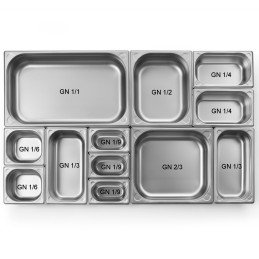 Kitchen Line GN 1/3 plieninis konteineris, aukštis 20 mm - Hendi 806401