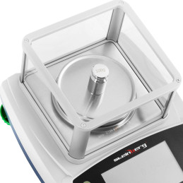 Analitiniai laboratoriniai svarstyklės su stikliniu dangteliu ir LCD jutikliniu skydeliu 200 g / 0,001 g