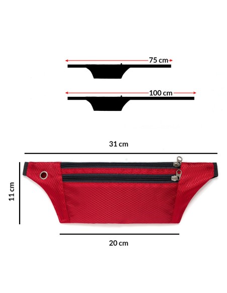 Juosmens maišelis su bėgimo diržu telefono dėklui su ausinių lizdu