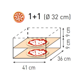 Basic Vetro 2/40 dviguba picos orkaitė 2 picos 2400W - Hendi 226674