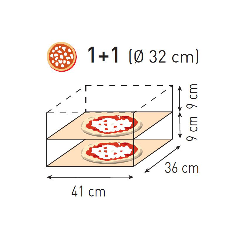 Basic Vetro 2/40 dviguba picos orkaitė 2 picos 2400W - Hendi 226674
