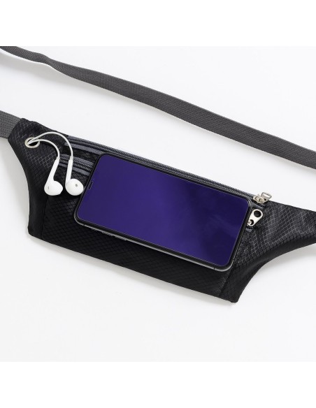 Juosmens maišelis su bėgimo diržu telefono dėklui su ausinių lizdu