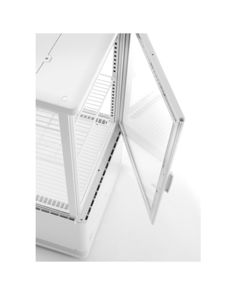 Reguliuojamas stiklinis šaldytuvas vitrina 58L 2 lentynos balta ARKTIC Hendi 233610