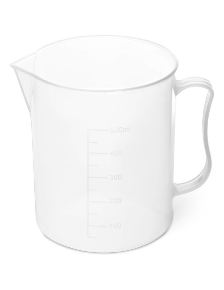 Plastikinė laboratorinė stiklinė su padalomis 500 ml - 10 vnt. Plastikinė laboratorinė stiklinė su padalomis 500 ml - 10 vnt.