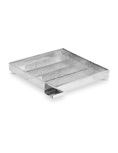 Stačiakampio formos nerūdijančio medžio drožlių rūkyklos įdėklas 272 x 265 x 43 mm Stačiakampio formos nerūdijančio medžio drožlių rūkyklos įdėklas 272 x 265 x 43 mm