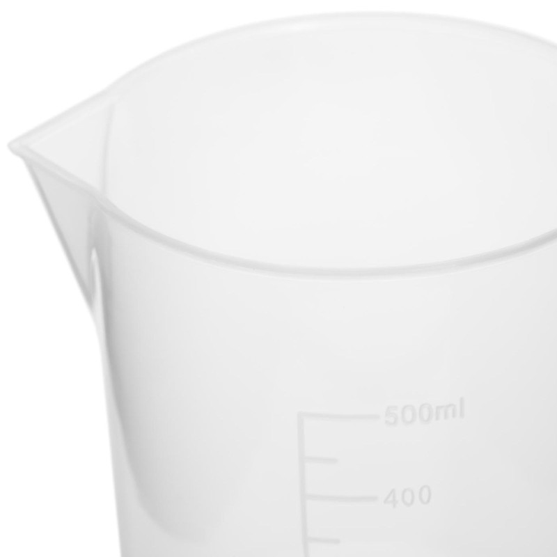 Plastikinė laboratorinė stiklinė su padalomis 500 ml - 10 vnt.