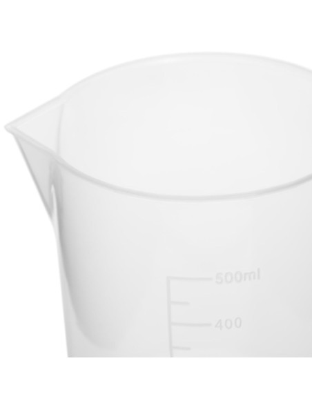 Plastikinė laboratorinė stiklinė su padalomis 500 ml - 10 vnt. Plastikinė laboratorinė stiklinė su padalomis 500 ml - 10 vnt.