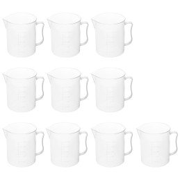 Plastikinė laboratorinė stiklinė su padalomis 500 ml - 10 vnt.