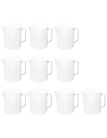 Plastikinė laboratorinė stiklinė su padalomis 500 ml - 10 vnt. Plastikinė laboratorinė stiklinė su padalomis 500 ml - 10 vnt.