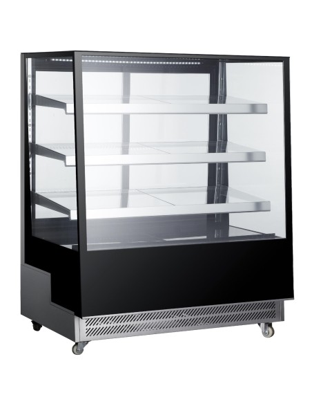 Šaldoma konditerijos vitrina su 3 lentynomis LED 650L mobilusis