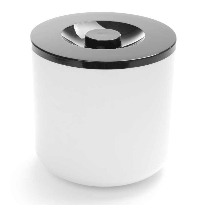 Baltas ledo kibiras su juodu dangteliu 5L