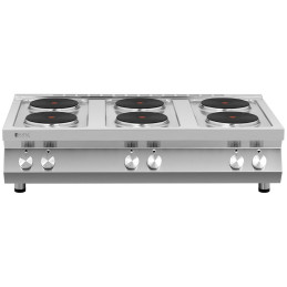 6 lėkščių elektrinė viryklė reguliuojamas skersmuo. 22 cm 6 x 2600 W 400 V ITALIJA