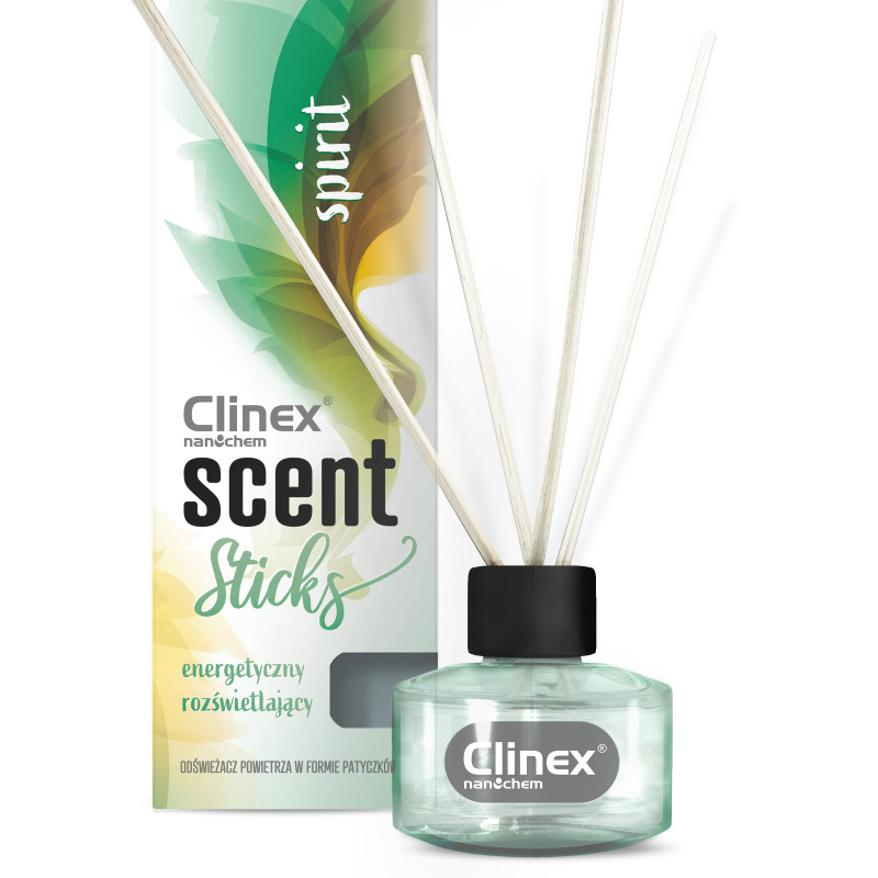 Kvapios smilkalų lazdelės patalpų gaivinimui CLINEX Scent Sticks SPIRIT 45ml Kvapios smilkalų lazdelės patalpų gaivinimui CLINEX Scent Sticks SPIRIT 45ml