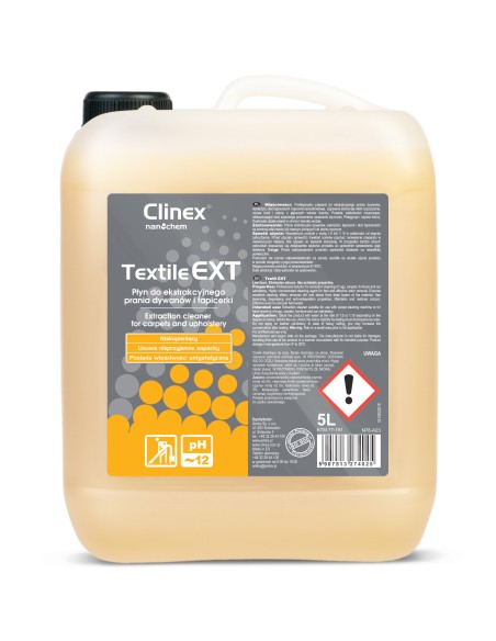 Skystis kilimų ir apmušalų plovimui mašina ir rankiniu būdu CLINEX Textile EXT 5L Skystis kilimų ir apmušalų plovimui mašina ir rankiniu būdu CLINEX Textile EXT 5L
