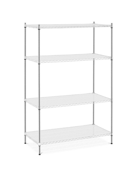 Vielos dirbtuvių stelažas 4 lentynos + 4 kilimėliai iki 1 t 1000 kg 120x60x180 cm Vielos dirbtuvių stelažas 4 lentynos + 4 kilimėliai iki 1 t 1000 kg 120x60x180 cm
