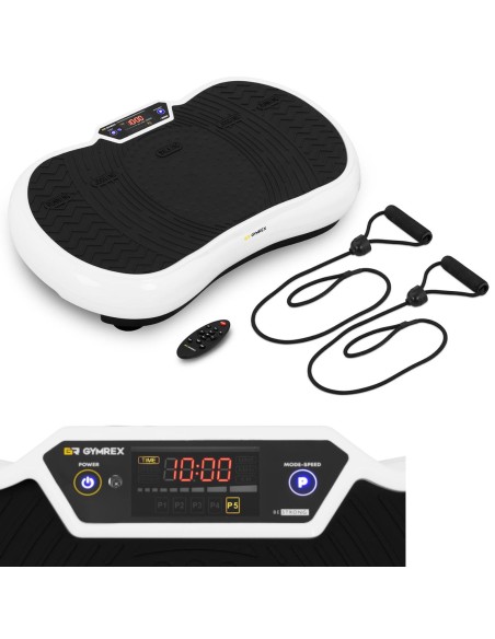 Platforminis vibracinis kilimėlis fitneso pratimams su nuotolinio valdymo pulteliu ir virvėmis 3 treniruočių zonos iki 120 kg