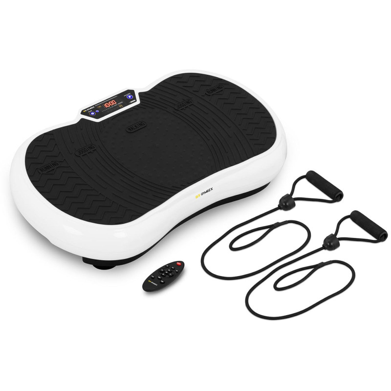 Platforminis vibracinis kilimėlis fitneso pratimams su nuotolinio valdymo pulteliu ir virvėmis 3 treniruočių zonos iki 120 kg