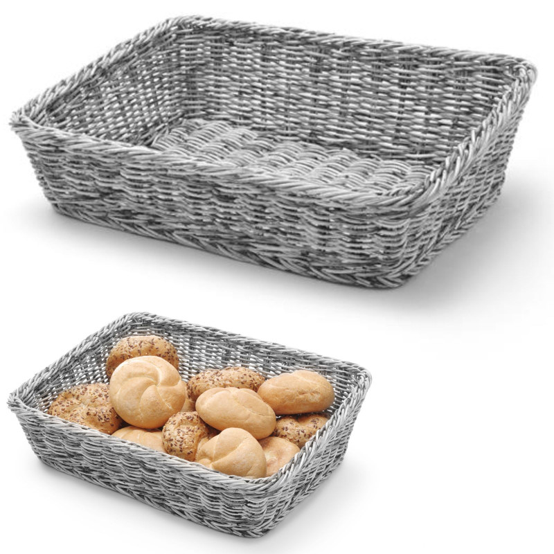 Duonos krepšelis įstrižas stačiakampis pilkas 400x300x120 mm – Hendi 426661 Duonos krepšelis įstrižas stačiakampis pilkas 400x300x120 mm – Hendi 426661