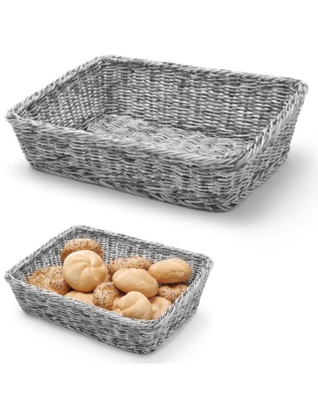 Duonos krepšelis įstrižas stačiakampis pilkas 400x300x120 mm – Hendi 426661 Duonos krepšelis įstrižas stačiakampis pilkas 400x300x120 mm – Hendi 426661