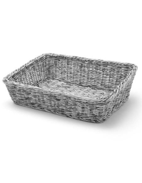 Duonos krepšelis įstrižas stačiakampis pilkas 400x300x120 mm – Hendi 426661 Duonos krepšelis įstrižas stačiakampis pilkas 400x300x120 mm – Hendi 426661