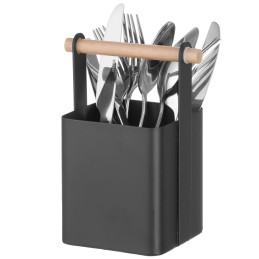 Organizatoriaus stalo stalo įrankių krepšelis su medine rankena 14x10,5x19 cm - Hendi 427064