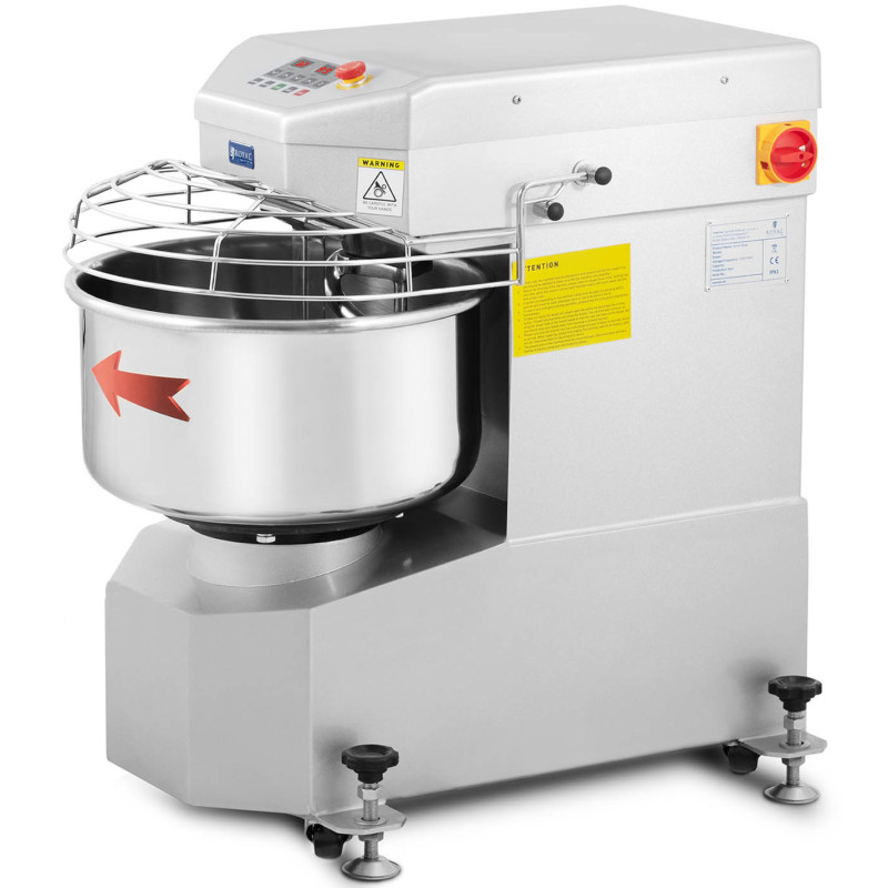 Tešlos spiralinis maišytuvas su fiksuotu dubeniu 23 L 1300 W