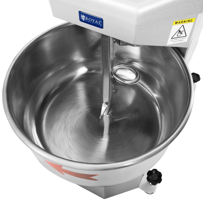 Tešlos spiralinis maišytuvas su fiksuotu dubeniu 23 L 1300 W
