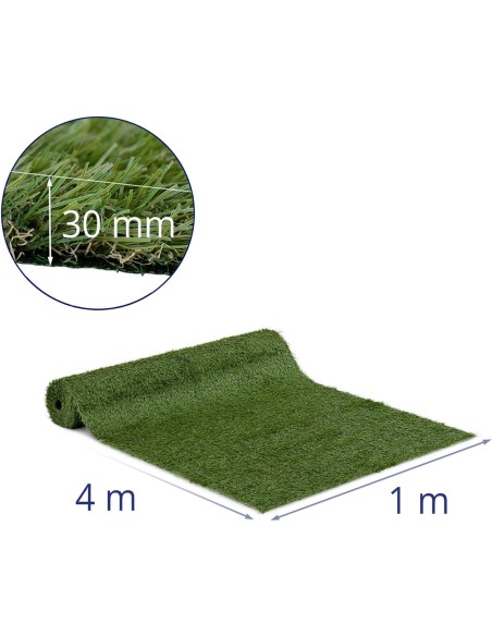 Dirbtinė žolė terasos balkonui minkšta 30 mm 14/10 cm 100 x 400 cm Dirbtinė žolė terasos balkonui minkšta 30 mm 14/10 cm 100 x 400 cm