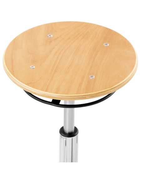 Išmatų dirbtuvių kėdė iš CHROM faneros iki 120 kg 350-485 mm Išmatų dirbtuvių kėdė iš CHROM faneros iki 120 kg 350-485 mm