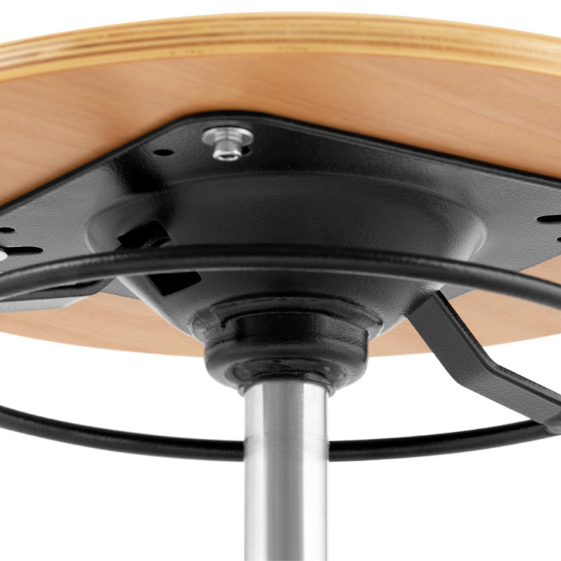 Išmatų dirbtuvių kėdė iš CHROM faneros iki 120 kg 350-485 mm